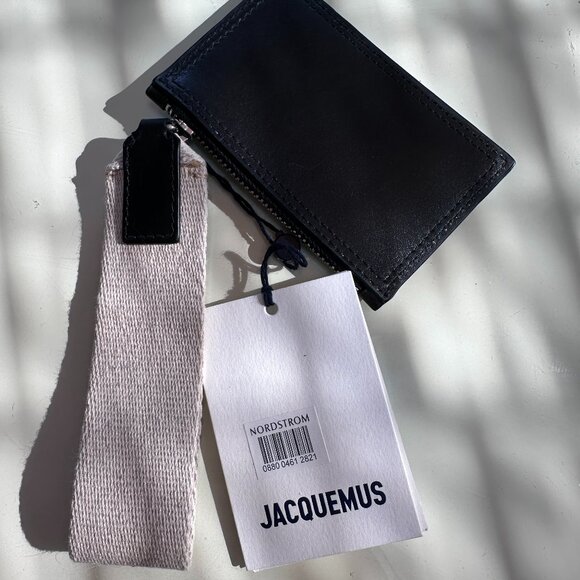 JACQUEMUS Le Porte Nastrinu Leather Card Case Wristlet in Black New with Tags - Picture 5 of 6